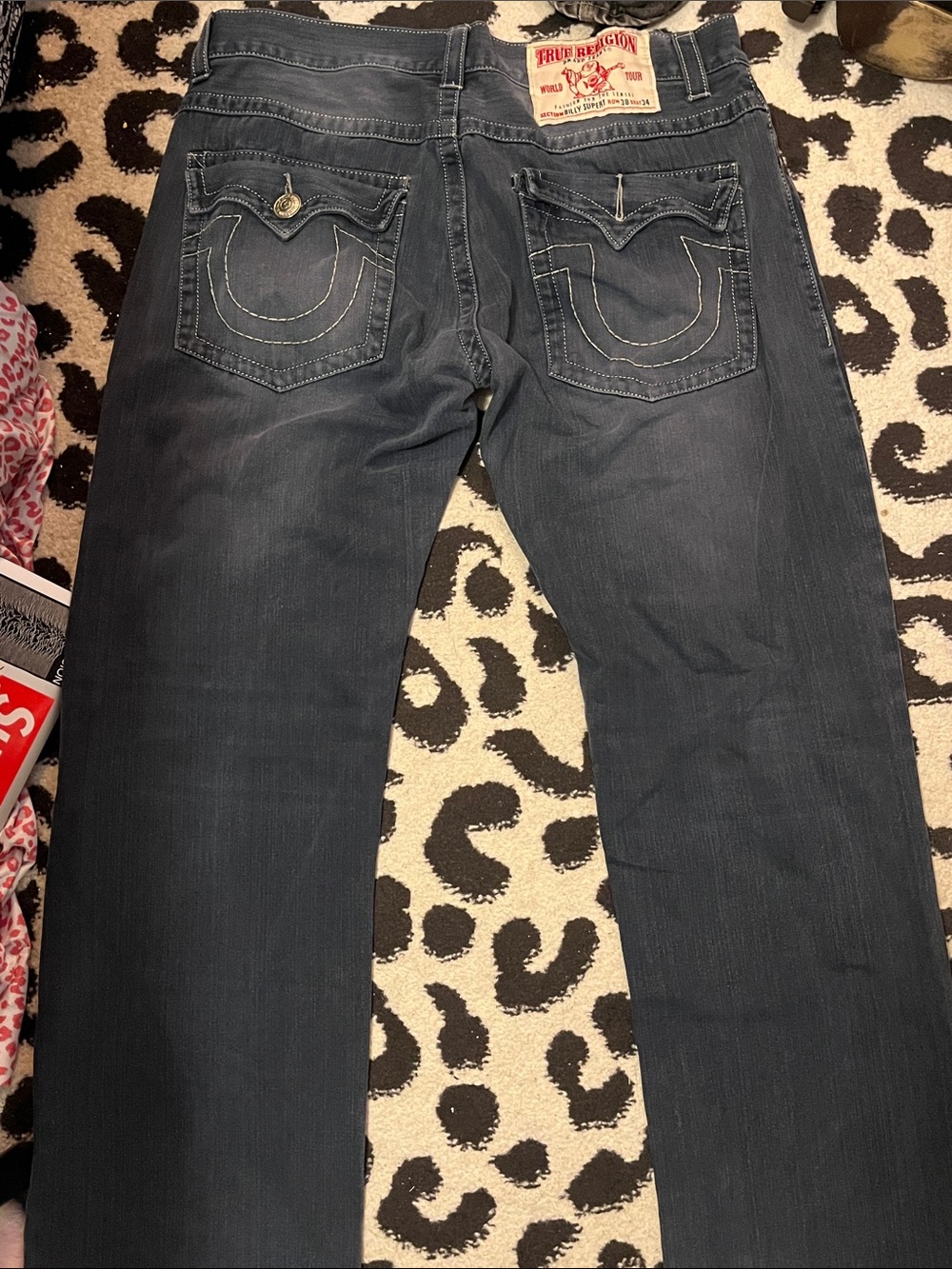 True Religion Men’s Straight Dark Blue Denim Jeans